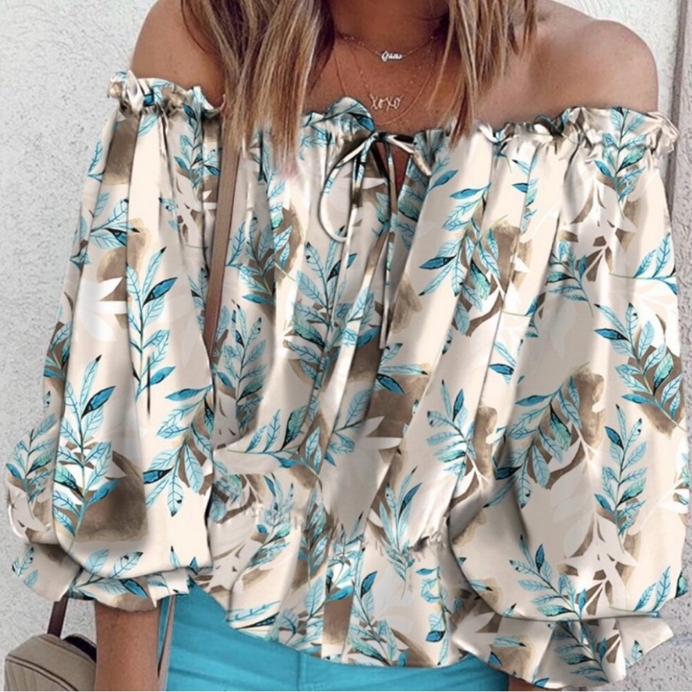 Blue or Pink Sheer Flower Blouse
